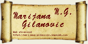 Marijana Gilanović vizit kartica